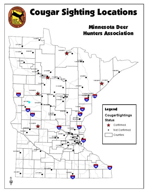 cougar sighting near me map.